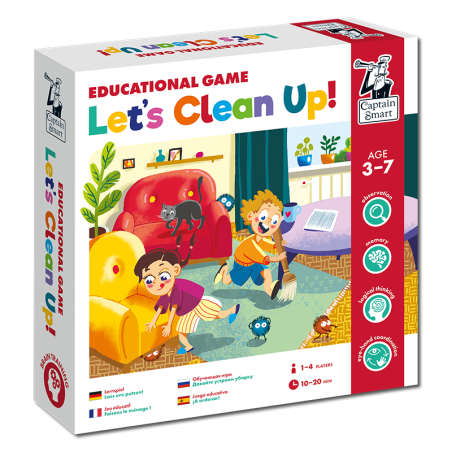Let's Clean Up! Educational game. Captain Smart