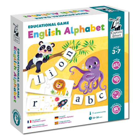 English Alphabet. Educational game. Captain Smart