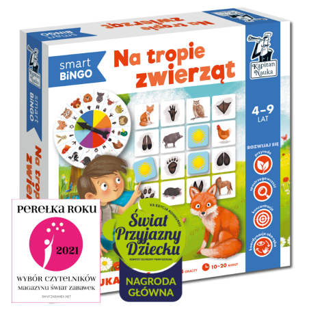 Na tropie zwierząt. Smart bingo. Gra edukacyjna