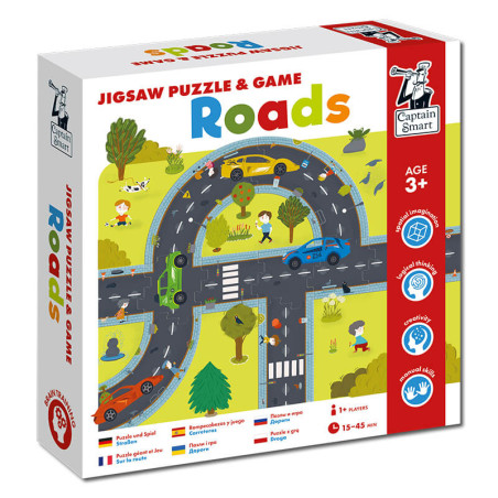 Roads. Jigsaw Puzzle & Game. Captain Smart