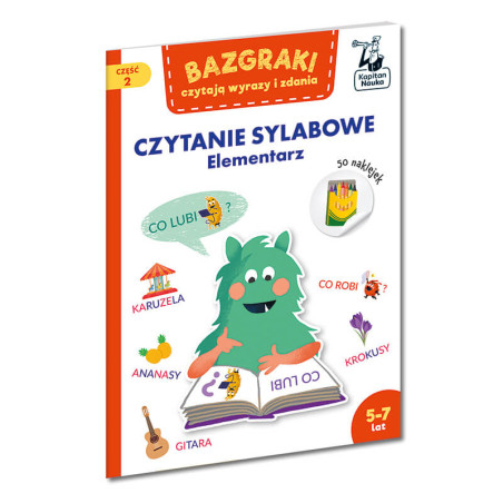 Bazgraki czytają wyrazy i zdania. Czytanie sylabowe. Elementarz