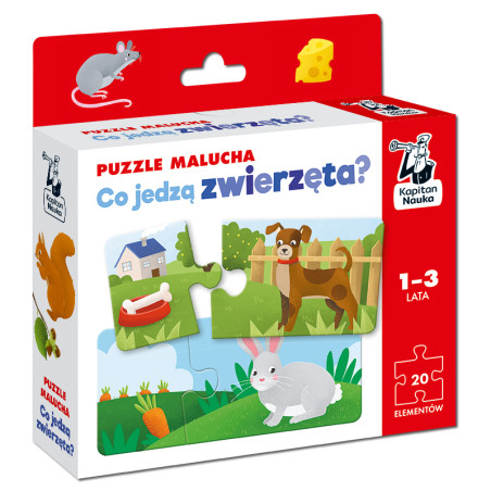 Co jedzą zwierzęta? Puzzle malucha
