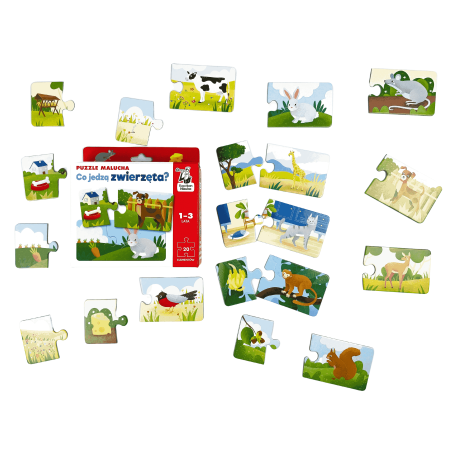 Co jedzą zwierzęta? Puzzle malucha