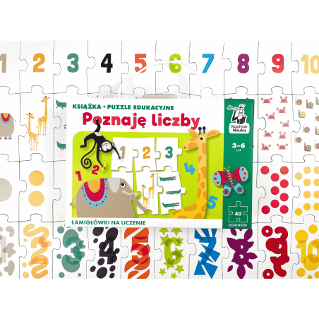 Poznaję liczby. Książka + puzzle edukacyjne