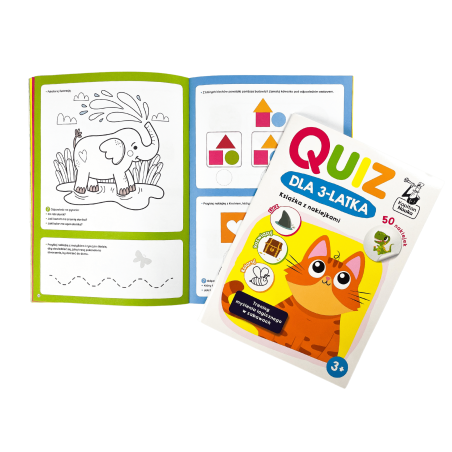 Quiz dla 3-latka. Książka z naklejkami