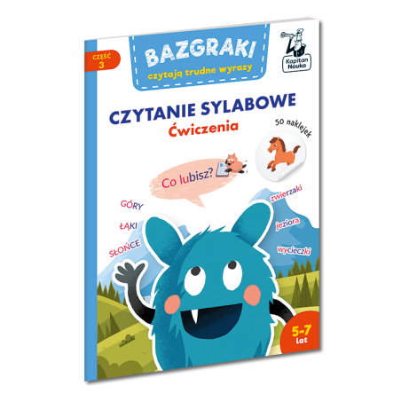 Bazgraki czytają trudne wyrazy. Czytanie sylabowe. Ćwiczenia
