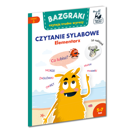 Bazgraki czytają trudne wyrazy. Czytanie sylabowe. Elementarz