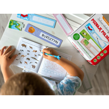 Zestaw edukacyjny. Poznaję Polskę. Książka + puzzle do pisania