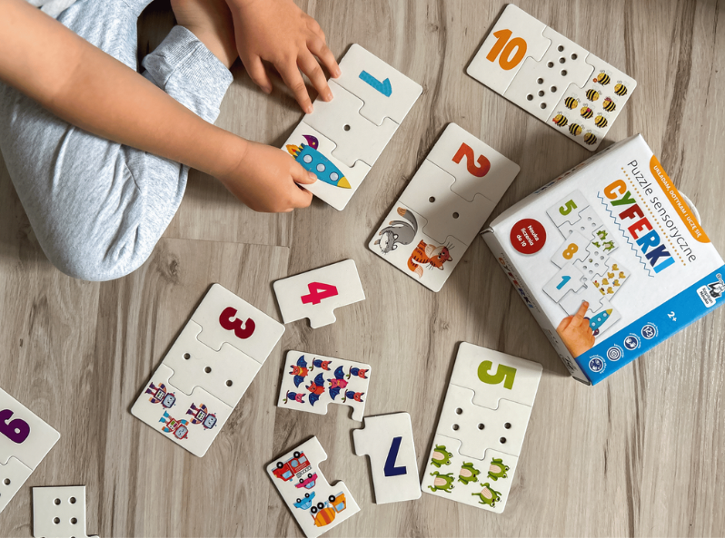 Puzzle sensoryczne Cyferki