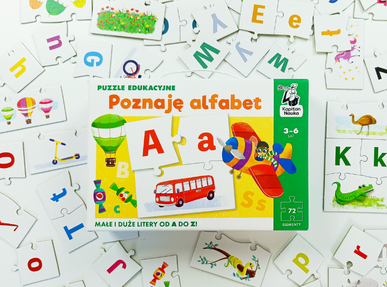 Puzzle edukacyjne Poznaję alfabet